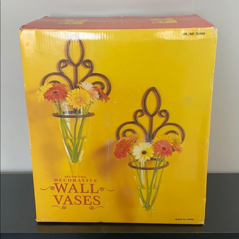 Set of Two Decorative Wall Vases